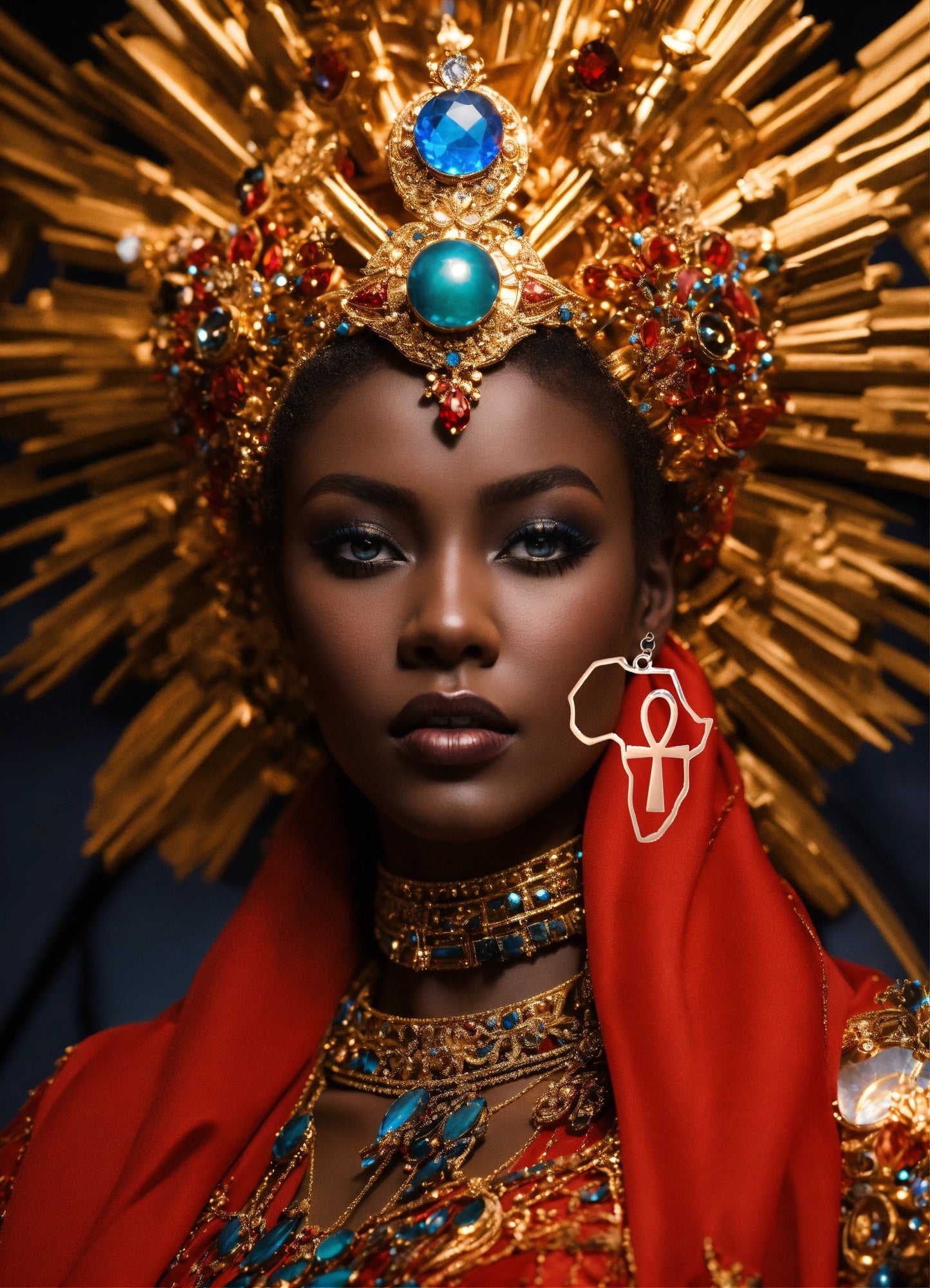African Heritage Symbol Cutout Earrings