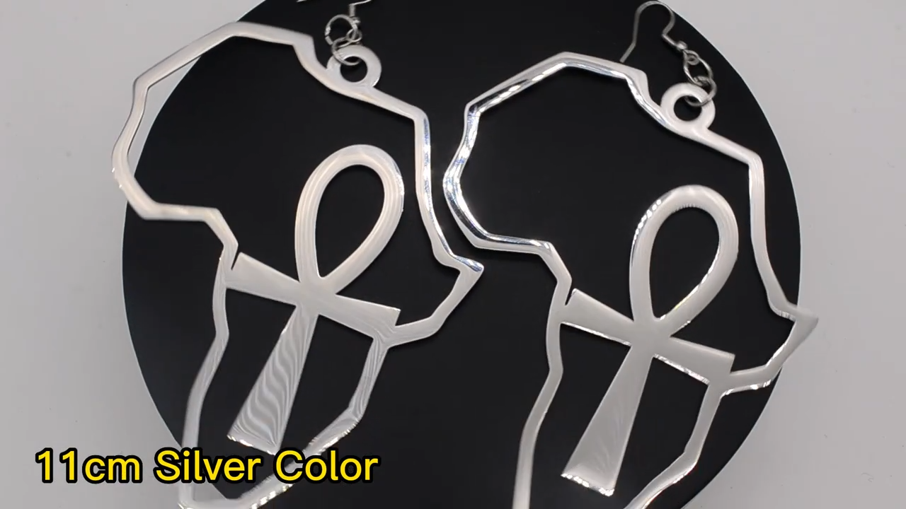 African Heritage Symbol Cutout Earrings