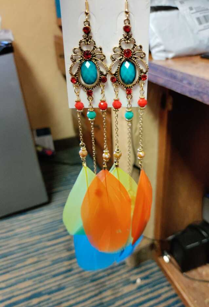 Women’s Feather Dangle Earrings