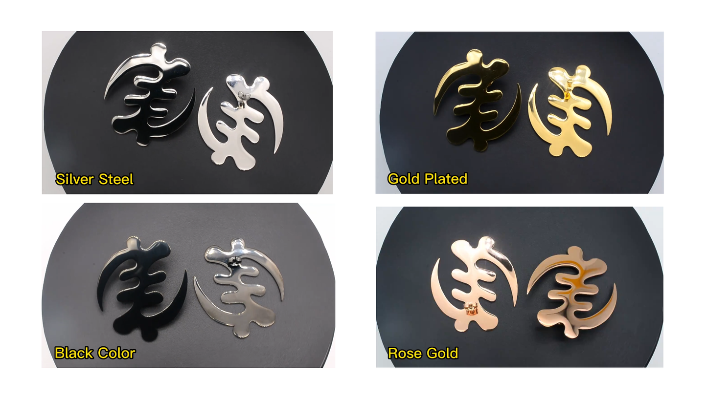 African Heritage Symbol Cutout Earrings