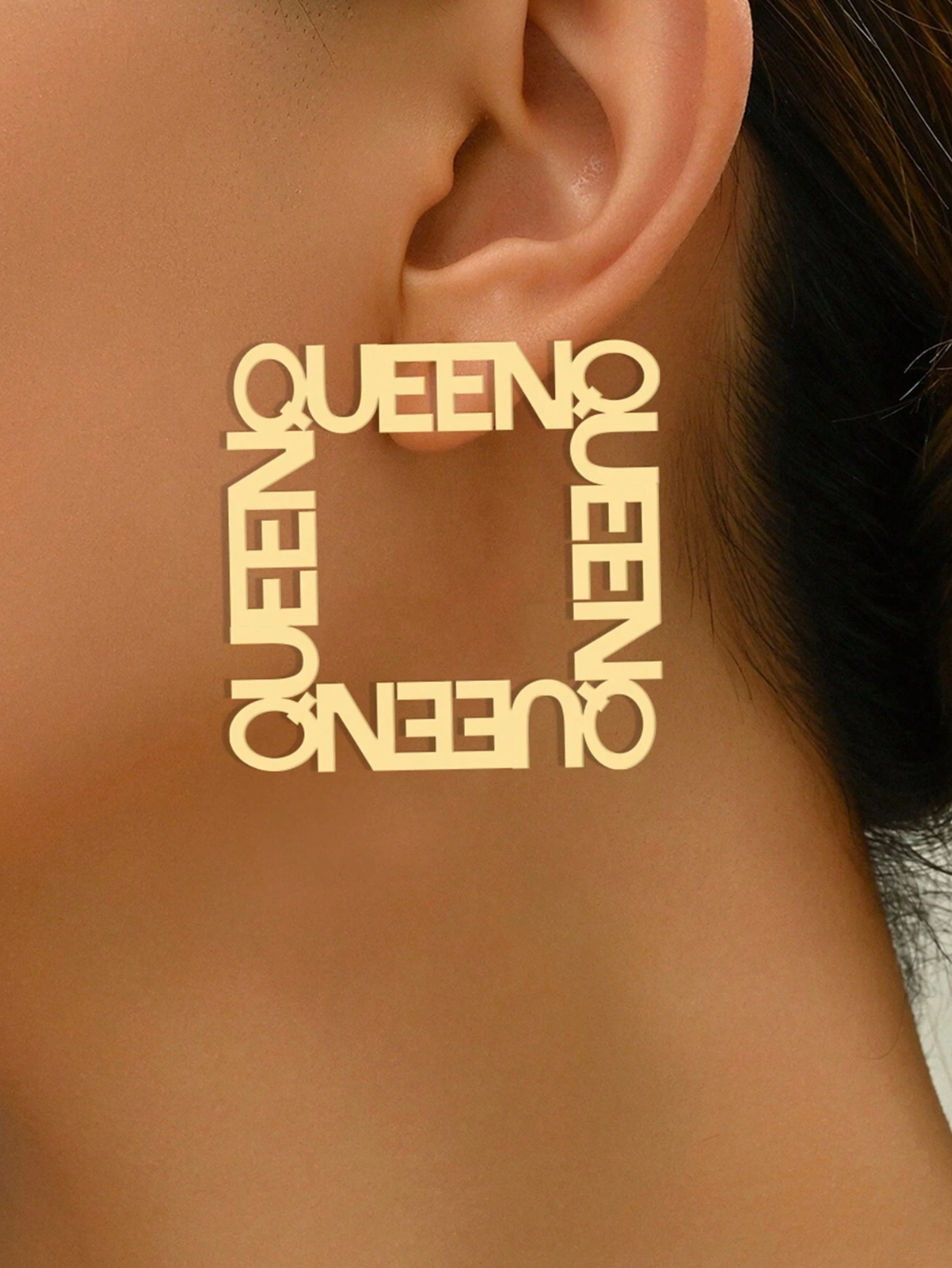 Women’s Oversized Exaggerated Letter Stud Earrings