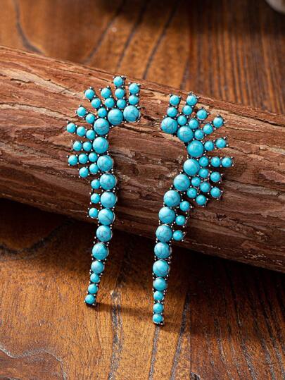 Southwestern Style Turquoise Statement Earrings