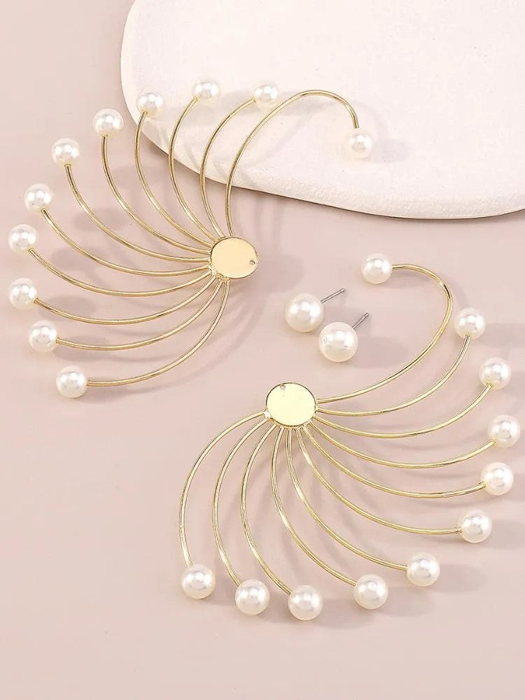 Women’s Swirl Statement Ear Jacket Earrings