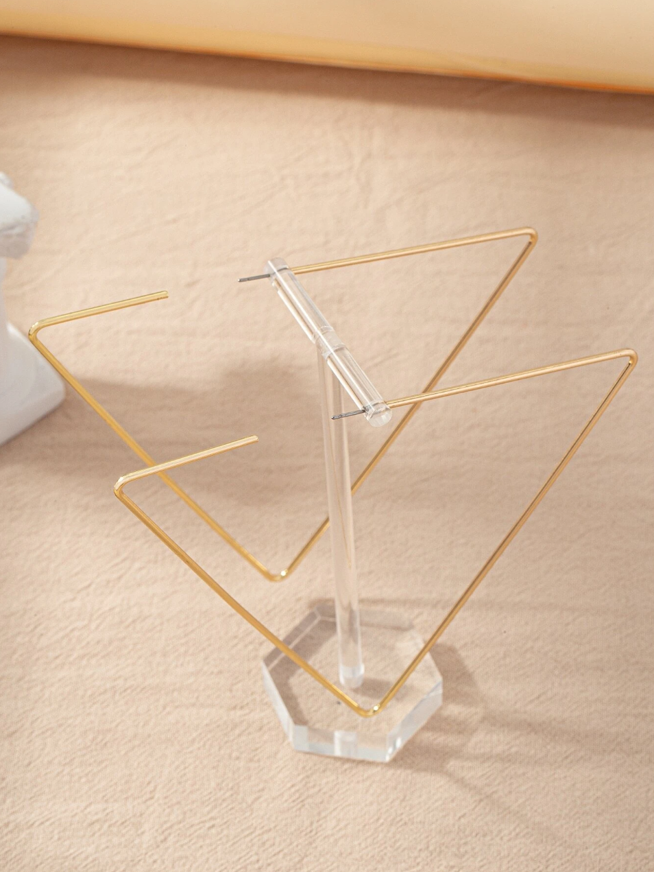 Women’s Open Triangle Earrings Goldtone