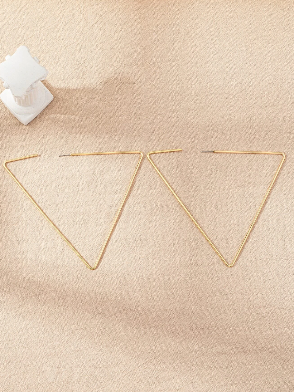 Women’s Open Triangle Earrings Goldtone