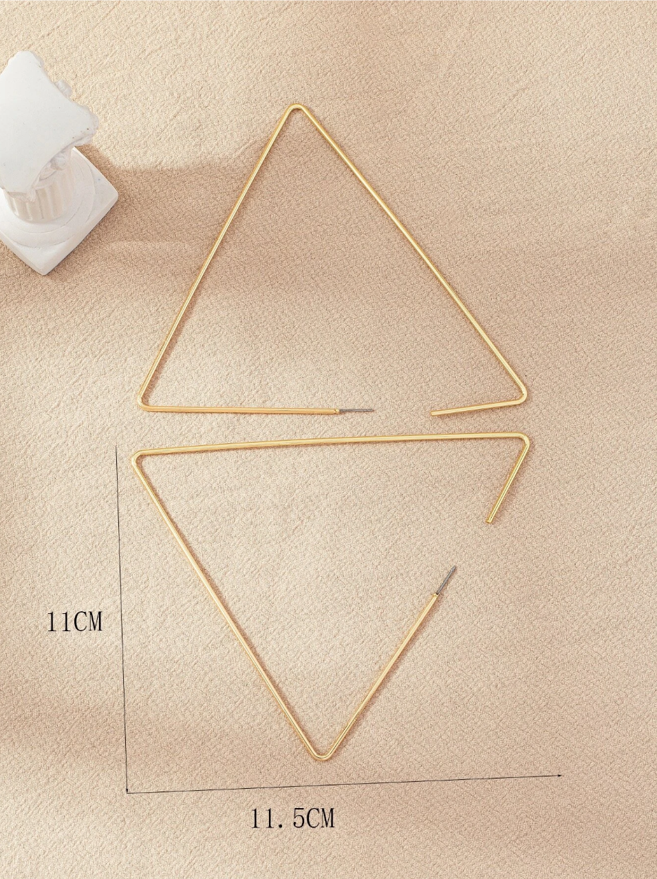 Women’s Open Triangle Earrings Goldtone
