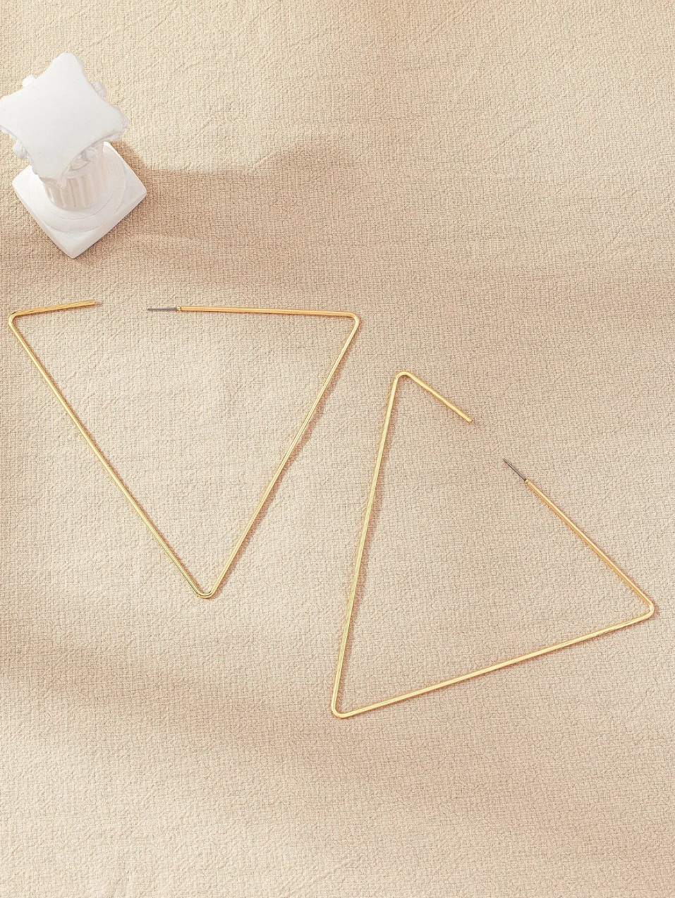Women’s Open Triangle Earrings Goldtone