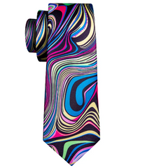 Wow Factor Graphic Print Silk Casual Tie