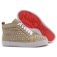 Men's Christian Louboutin Studded Canvas Sneakers
