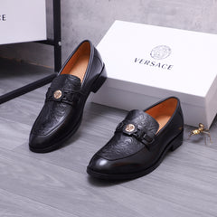 Men's Embossed Leather Loafers