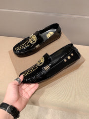 Men's Replica Medusa Patent Leather Loafers