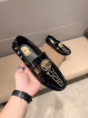 Men's Replica Medusa Patent Leather Loafers