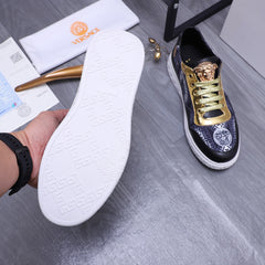 Men's Replica Greca-sole Designer Sneakers with Logo