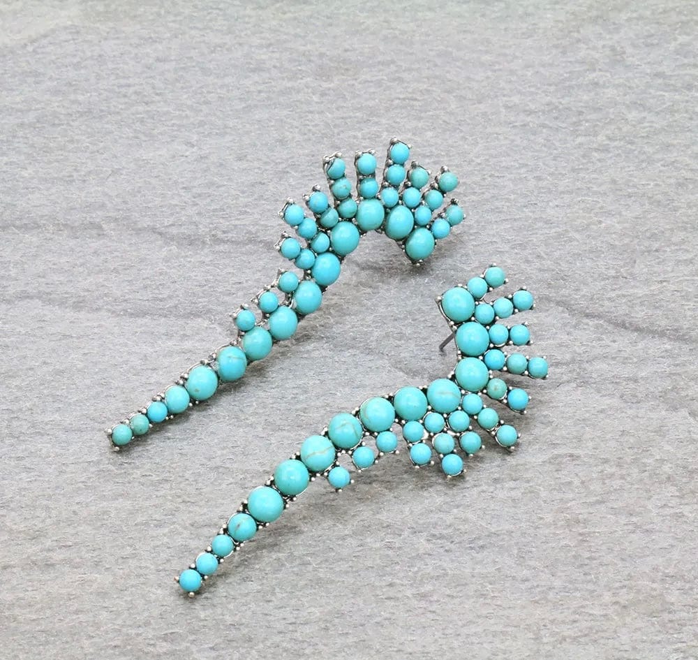 Southwestern Style Turquoise Statement Earrings
