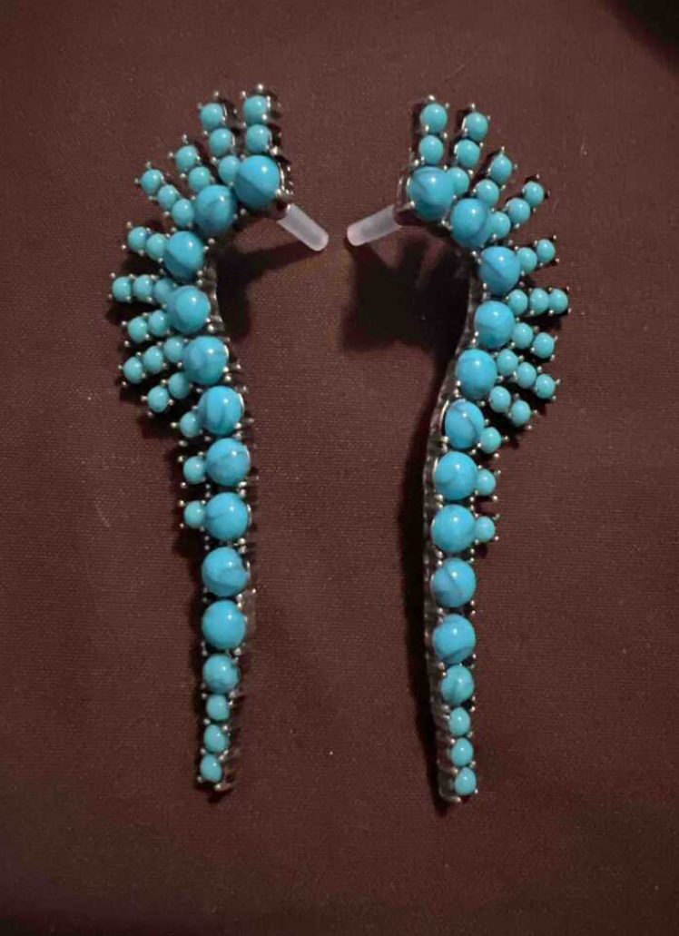 Southwestern Style Turquoise Statement Earrings
