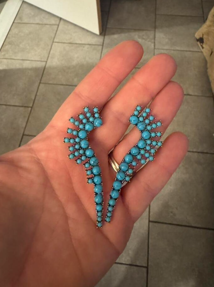 Southwestern Style Turquoise Statement Earrings