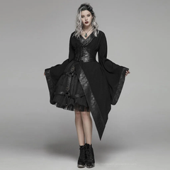 Women's Gothic Punk Japanese Style Kimono Asymmetric Dress