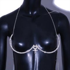 Rhinestone Embellished Crystal Chest Chain/Harness Various Styles