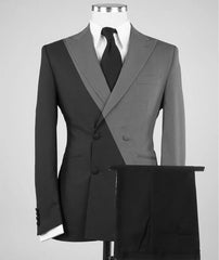 Modern Colorblock Men's Two-piece Suit