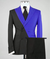 Modern Colorblock Men's Two-piece Suit