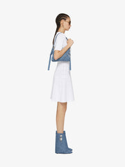 Women's Fashion Luxury Lock Folding Short Denim Trouser Boots