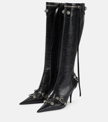 Women's Pointed Toe Studded Stiletto Boots 34-42