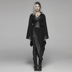 Women's Gothic Punk Japanese Style Kimono Asymmetric Dress