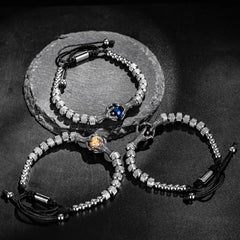 Men's Silver Themed Bracelet Set