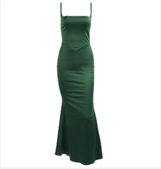 Women's Elegant Fishtail Corset Maxi Dress