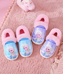 Disney's Frozen Girls Plush Padded Slip-on Shoes