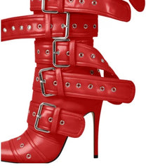Women's Sexy Mid-Calf Buckle Strap Boots Sizes 5-12M
