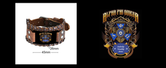 Men's Customized Fraternity Leather Cuff - Alpha Phi Omega